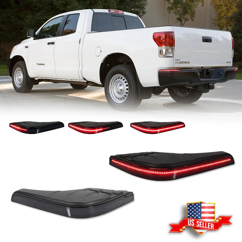 2X Red LED Rear Bumper Step Lights for Toyota Tundra (2007–2013)