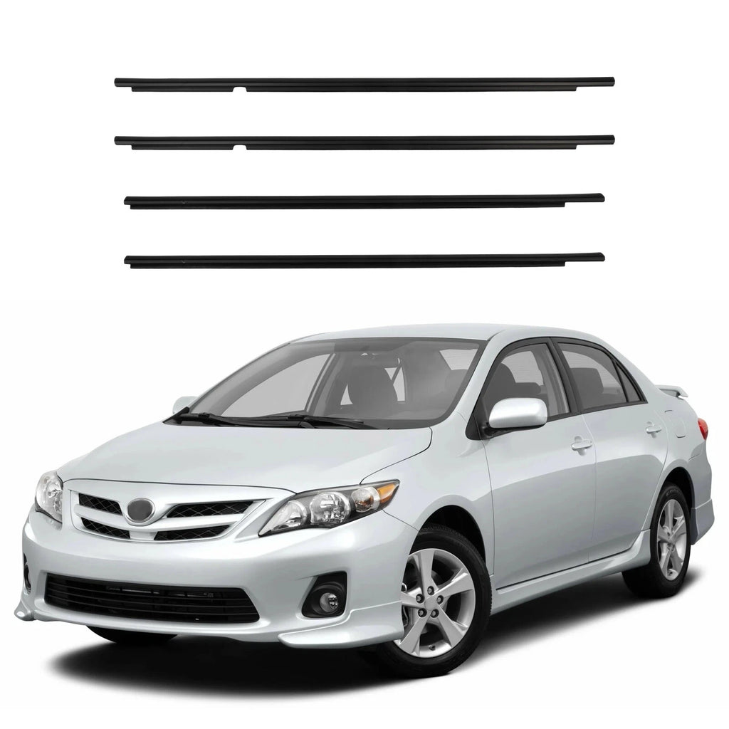 Set of 4 Door Weatherstrip Seals for Toyota Corolla (2009–2012)