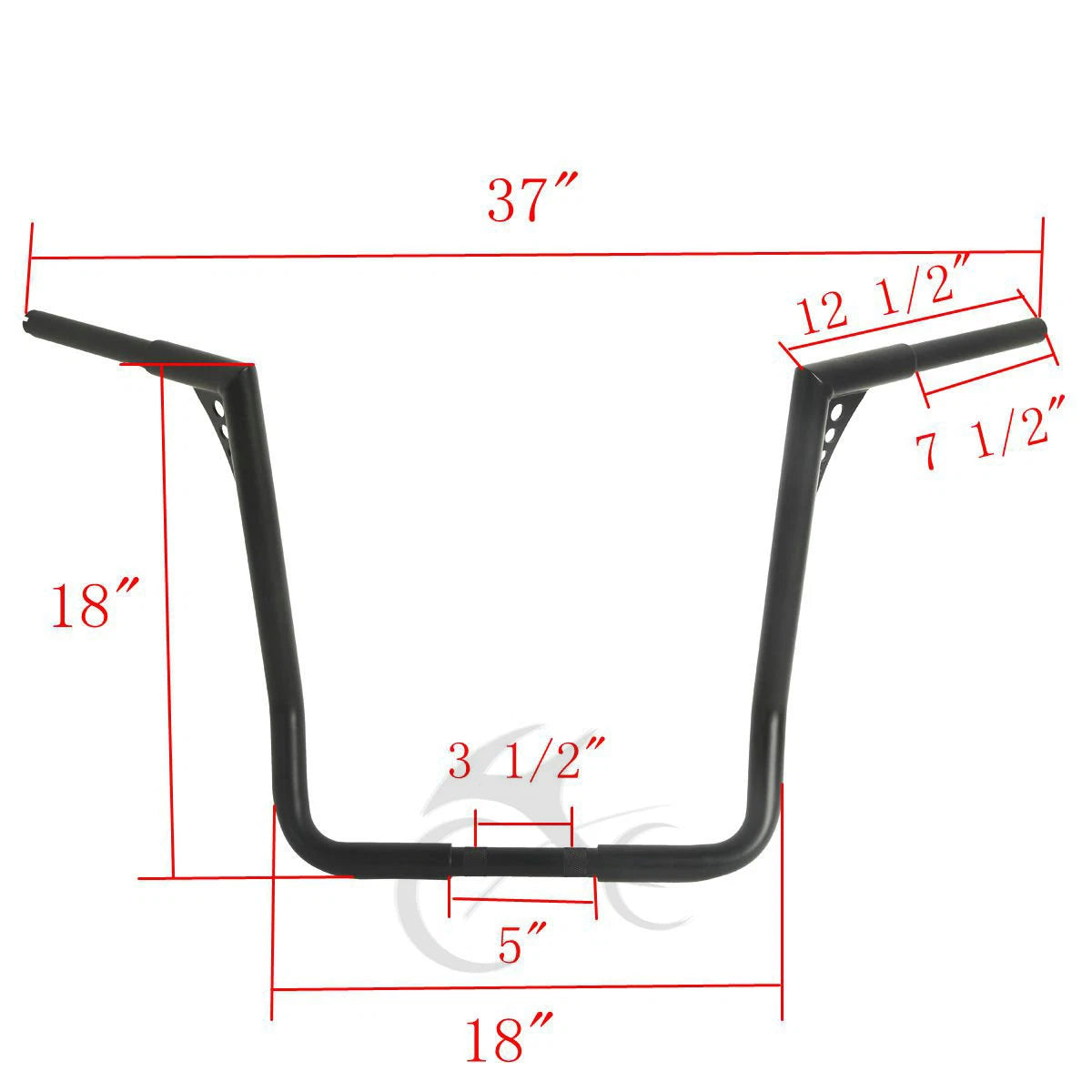 1-1/4" Ape Hanger Handlebars for Harley Dresser/Bagger/Touring (Fits 18")