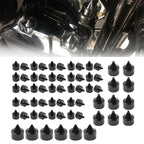 62X Engine Bolt Black Cap Kit for Harley Touring Road King Softail Trike (18-24)