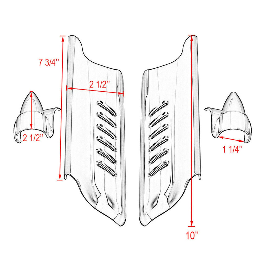 Fork Lower Leg Deflectors Shield Cover for Harley Touring Electra Glide (2000–2013) T9