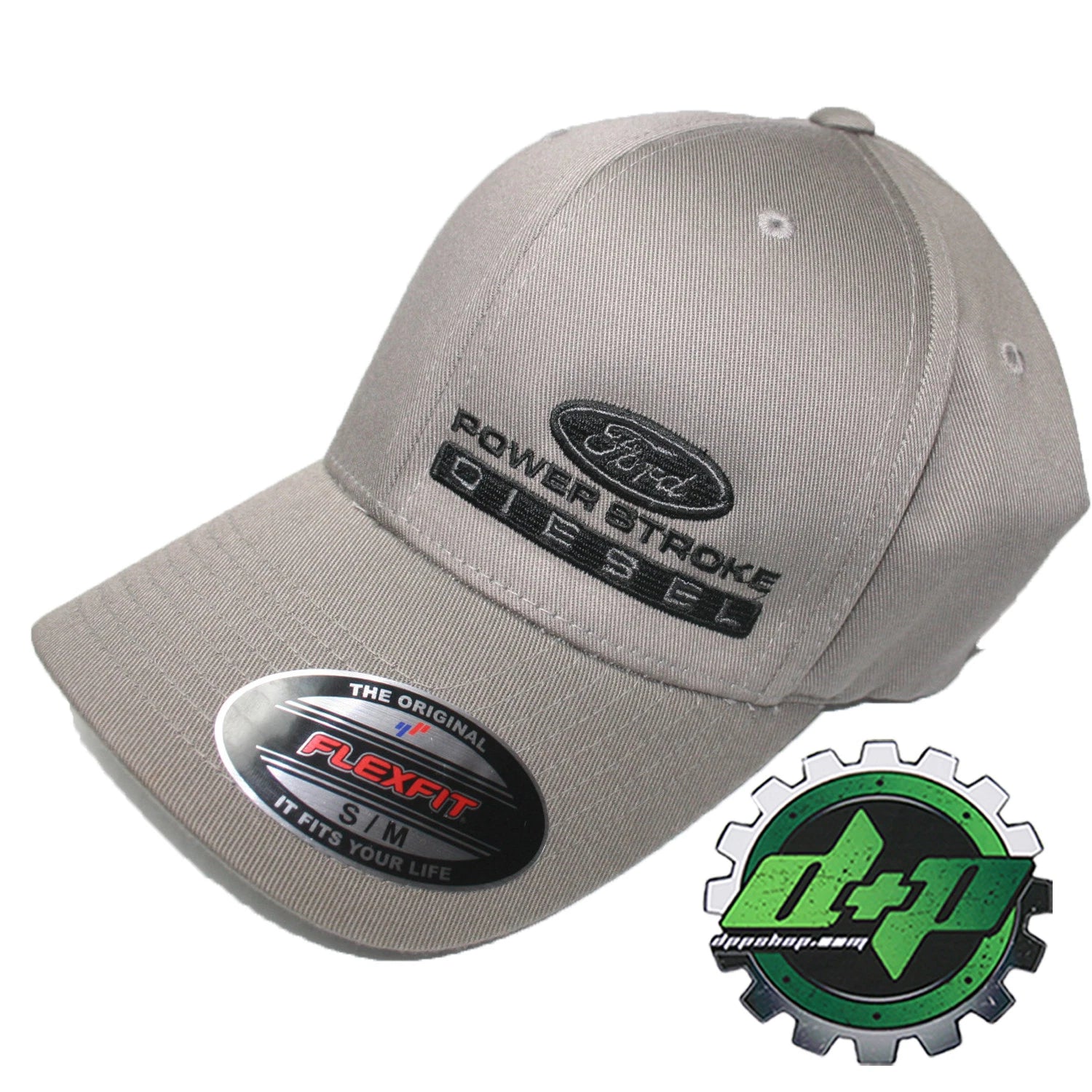 Flexfit Hat for Ford Powerstroke Truck (S/M, Charcoal Gray)