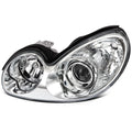 Headlight Assembly for Hyundai Sonata (2002–2005) Pair Chrome Housing Clear Lens