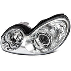 Headlight Assembly for Hyundai Sonata (2002–2005) Pair Chrome Housing Clear Lens