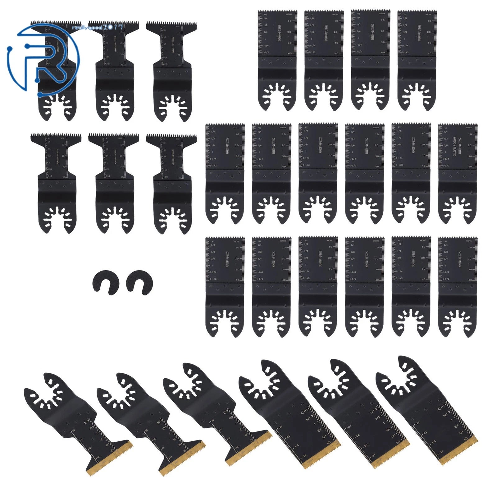 28-Pack Oscillating Saw Blades for Universal Multitools (Titanium)