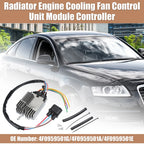Set of 1 Radiator Engine Cooling Fan Control Module for Audi A6 (2009–2011)