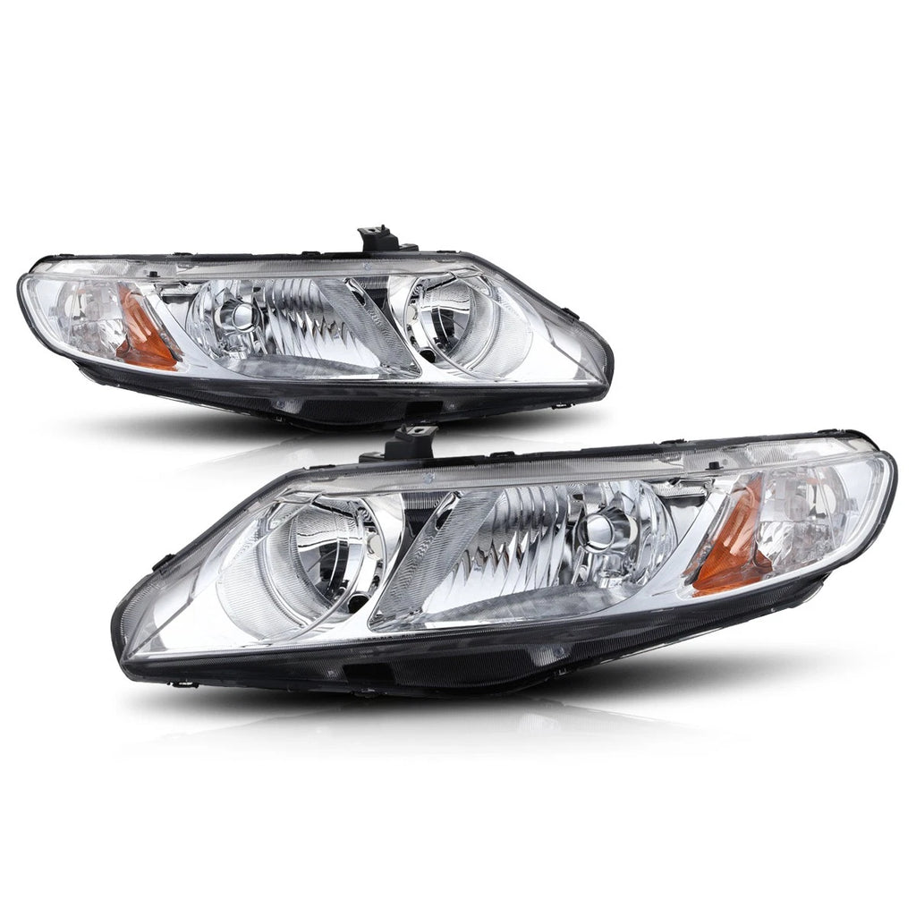 OE Style Chrome Housing Amber Corner Headlights for Honda Civic Sedan (2006–2011)