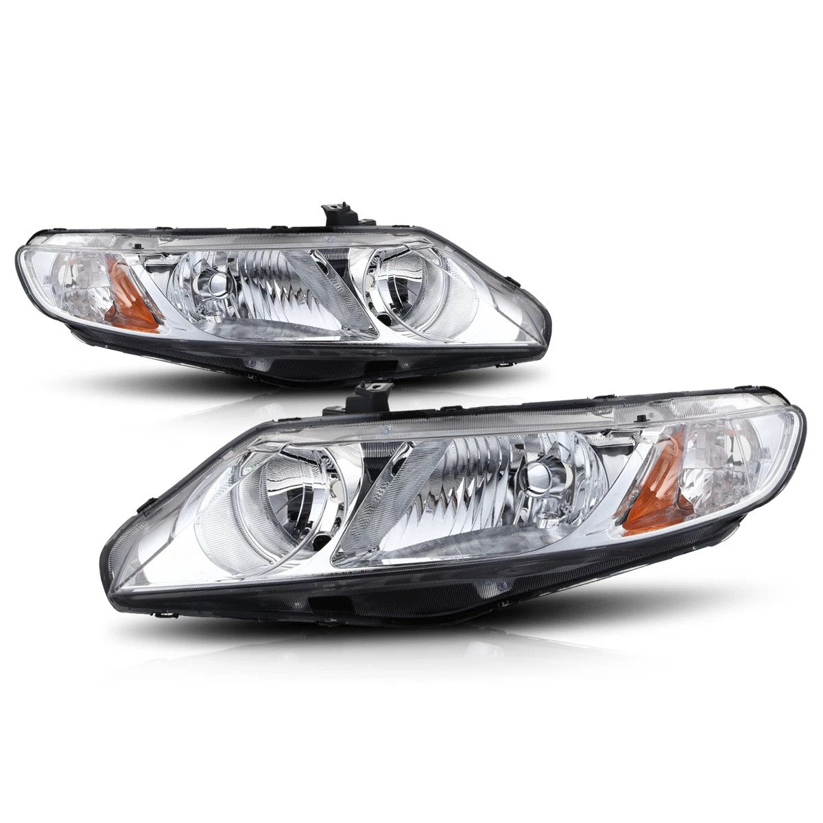 OE Style Chrome Housing Amber Corner Headlights for Honda Civic Sedan (2006–2011)