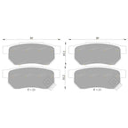 Rear Disc Brake Pads Set for Honda City/Civic/Concerto/CRX (1987-2019)