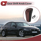 1 Pc Gear Shift Knob Cover for BMW 3 Series E90 (2004–2012) Brown Faux Leather