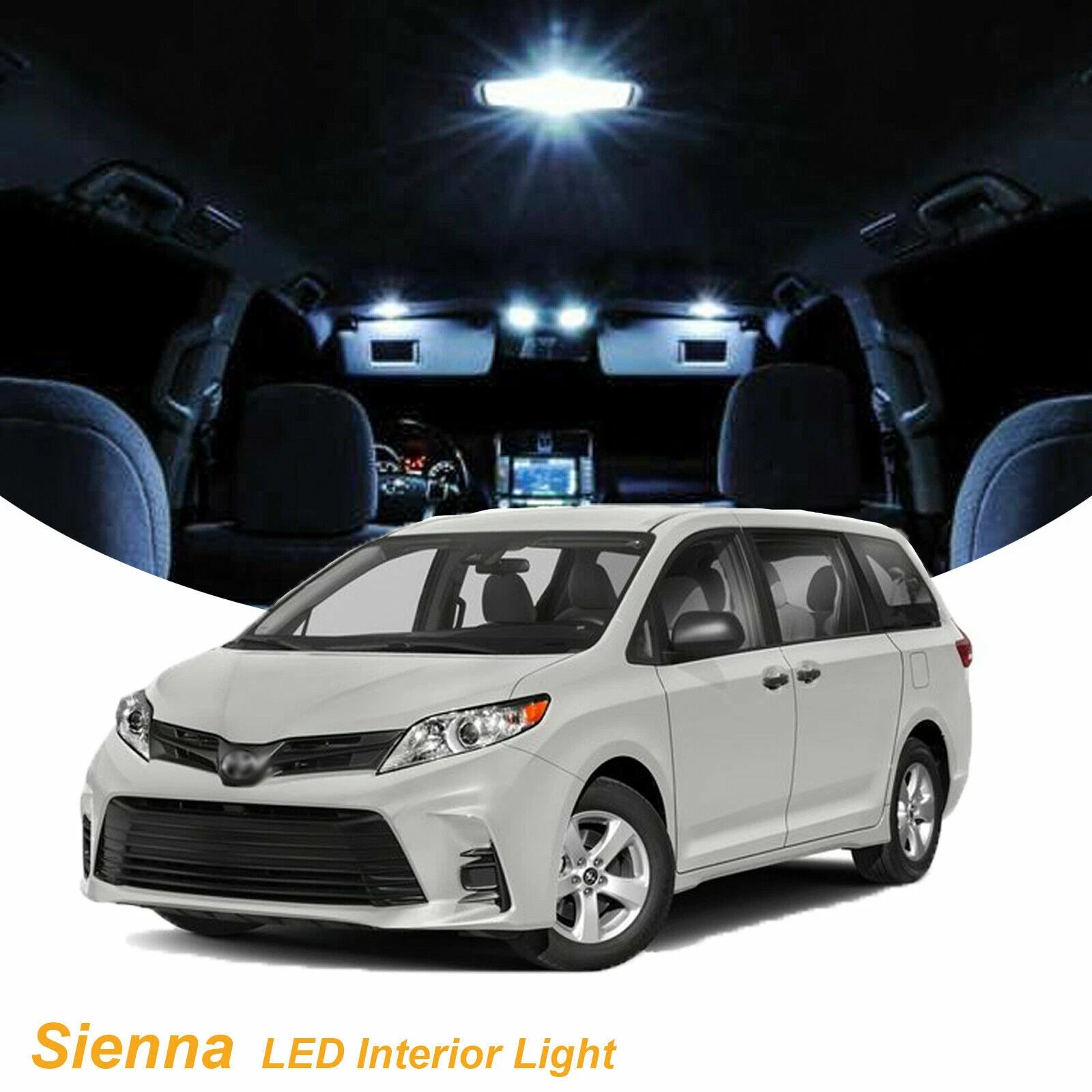 LED Full Interior Lights Package for Toyota Sienna (2004–2019)