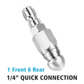 Stainless Steel Sewer Jetter Nozzle for Pressure Washer (1/4 Connect)