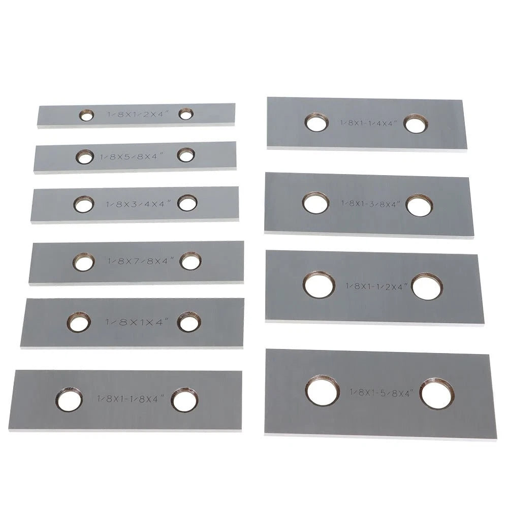 Set of 10 Precision Parallel Bars 1/8 x 4" Hardened Steel