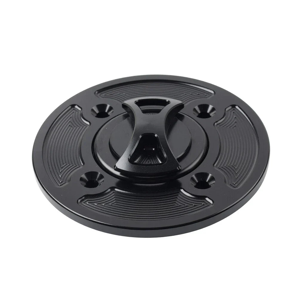 CNC Black 4-Hole Gas Fuel Tank Cap Cover for DUCATI Panigale V4/S/R (2018-2021)