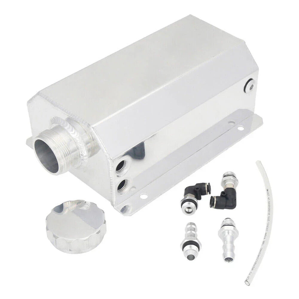 2L Aluminum Coolant Radiator Overflow Tank for Universal Vehicles