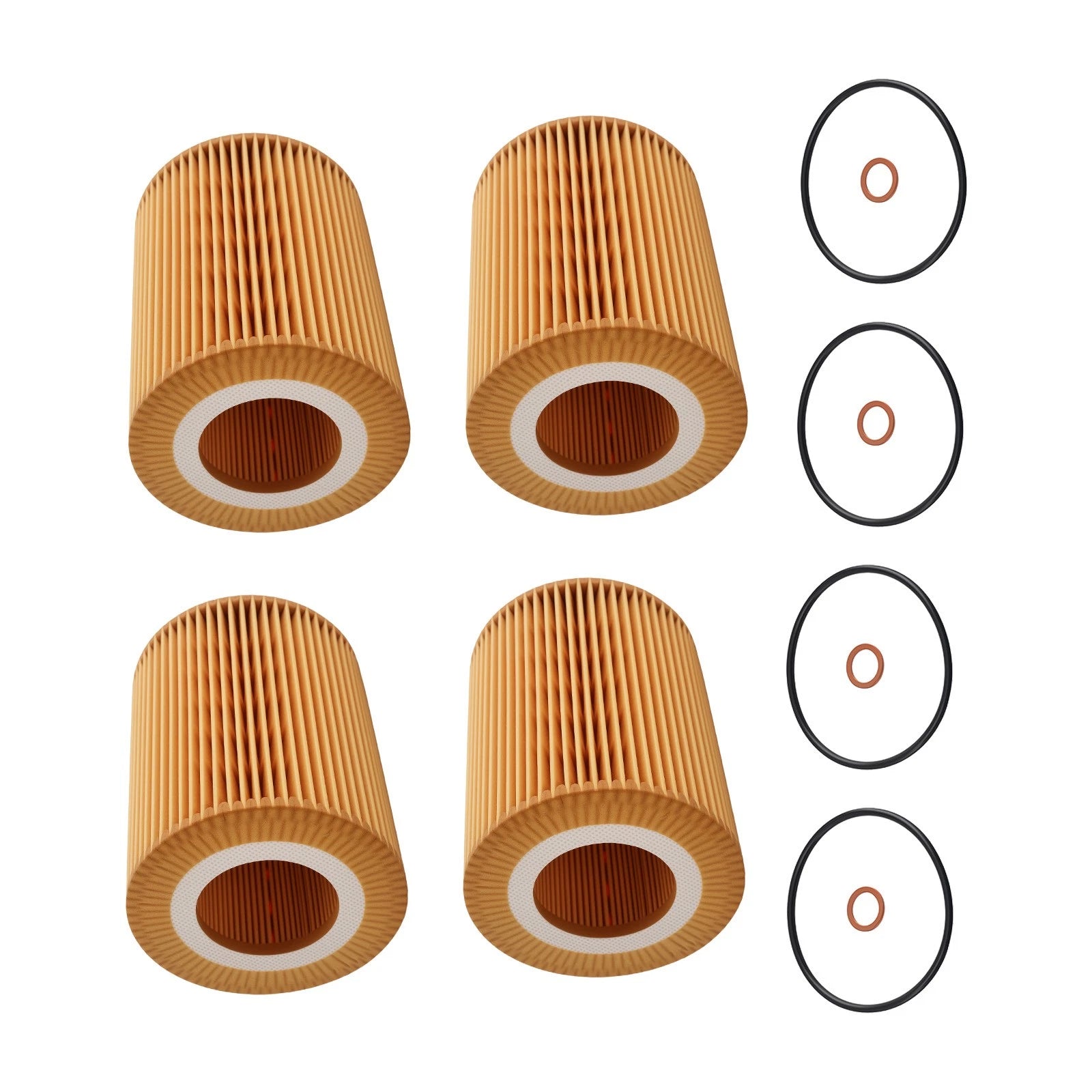 Set of 4 Oil Filters for Volvo S60 S80 V60 V70 XC60 XC70 (2007–2016)