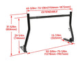 Universal Adjustable Steel Ladder Rack for Pickup Trucks (800lbs Capacity)