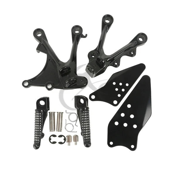 Set of 2 Motor Front Foot Pegs Bracket for Kawasaki Ninja ZX 6R ZX636 (2005–2008)