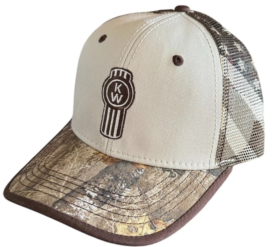 Camo Flag Trucker Hat for Kenworth Trucks (Realtree Original)