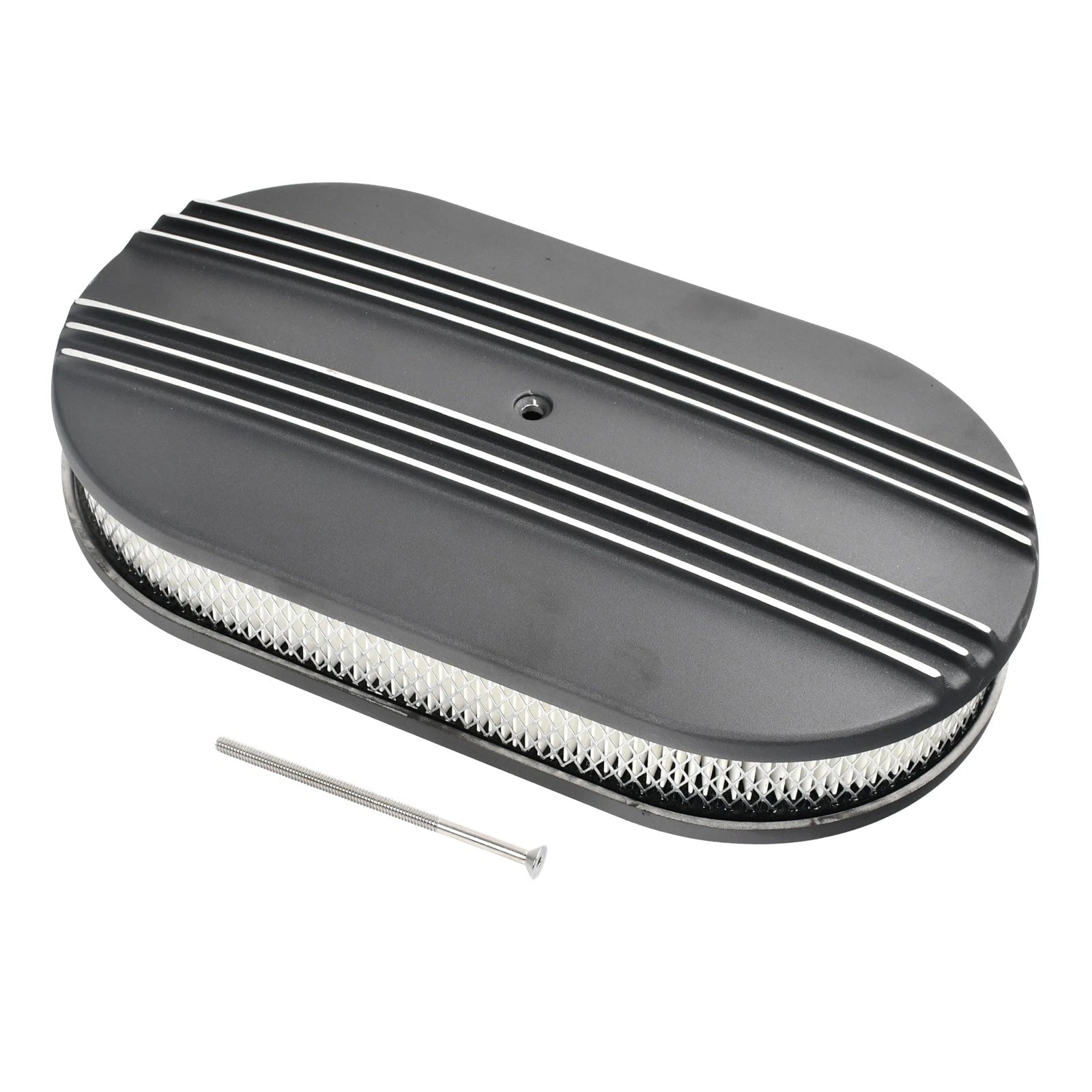 15" Aluminum Oval Air Cleaner Assembly for SBC Chevy Ford (1960–2023)