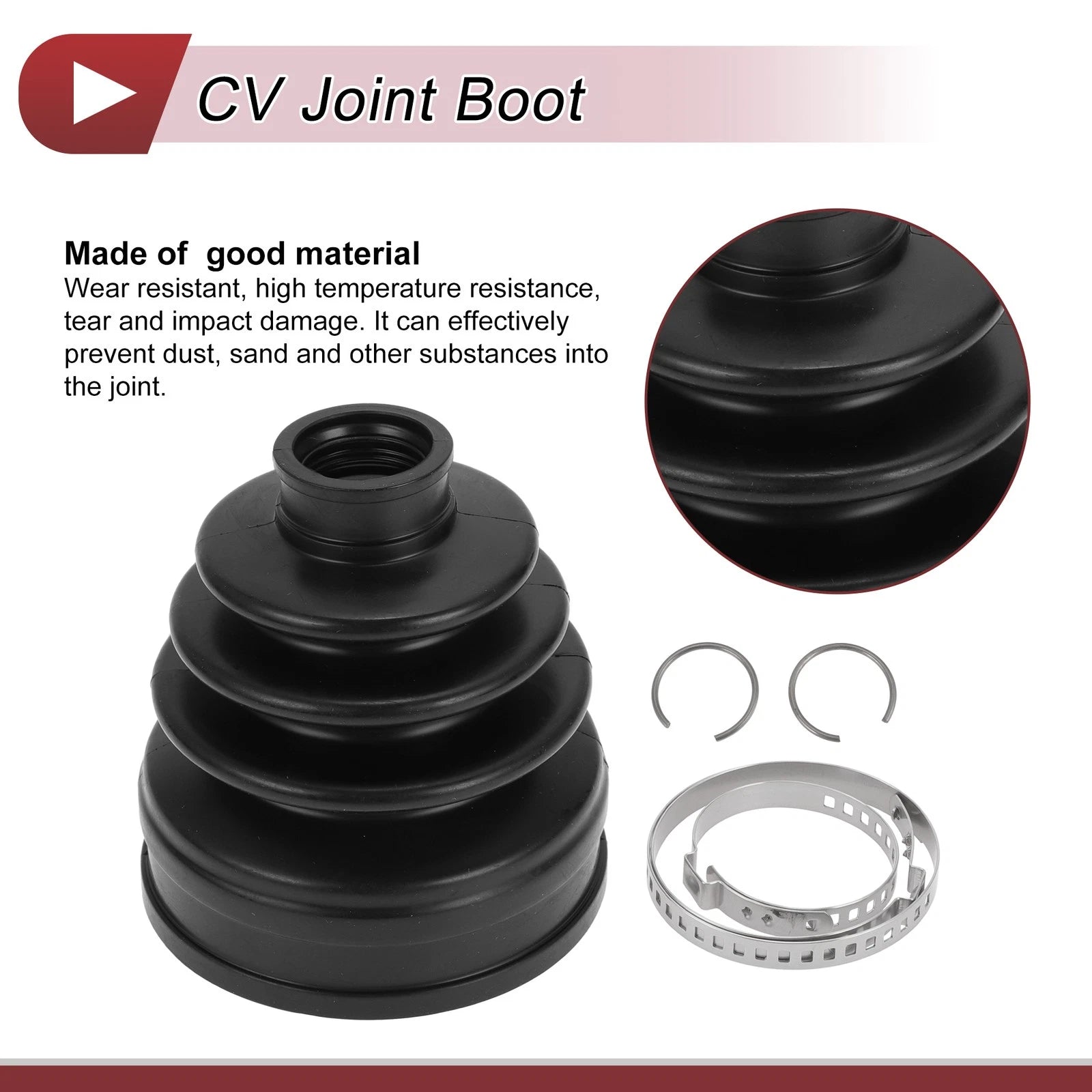 Inner CV Joint Boot Kit with Clamps for BMW X3 (2018–2024) 31608680223