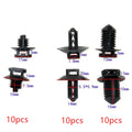 30Pcs Barbed Cable Tie Fastener Clips for Body Harness Circuit Oil Water Pipe