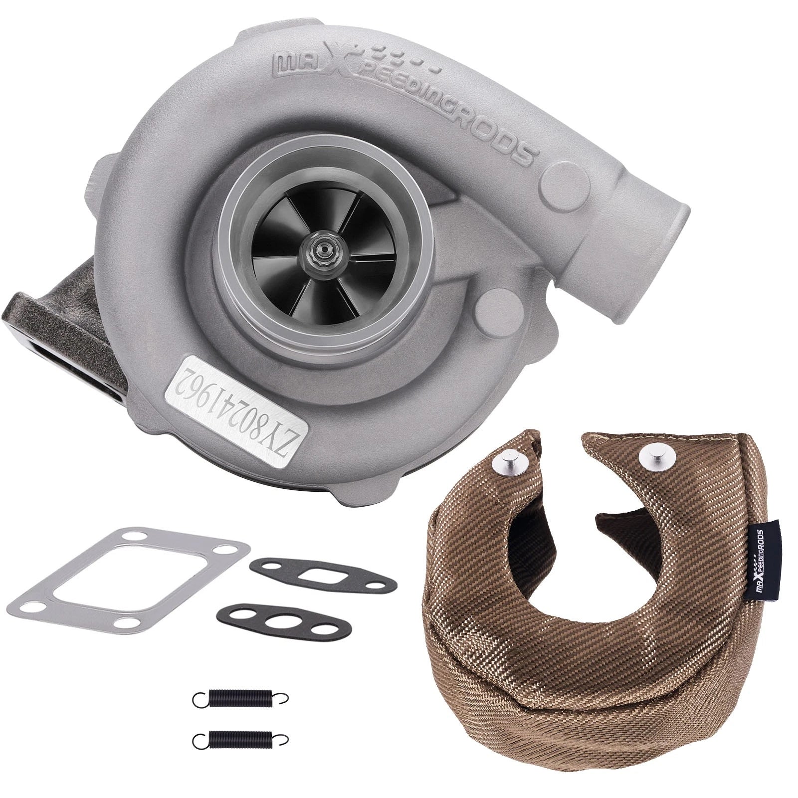 T04E T3/T4 Turbo Compressor .57 A/R 48.1 Trim 400+HP with Titanium Heat Shield