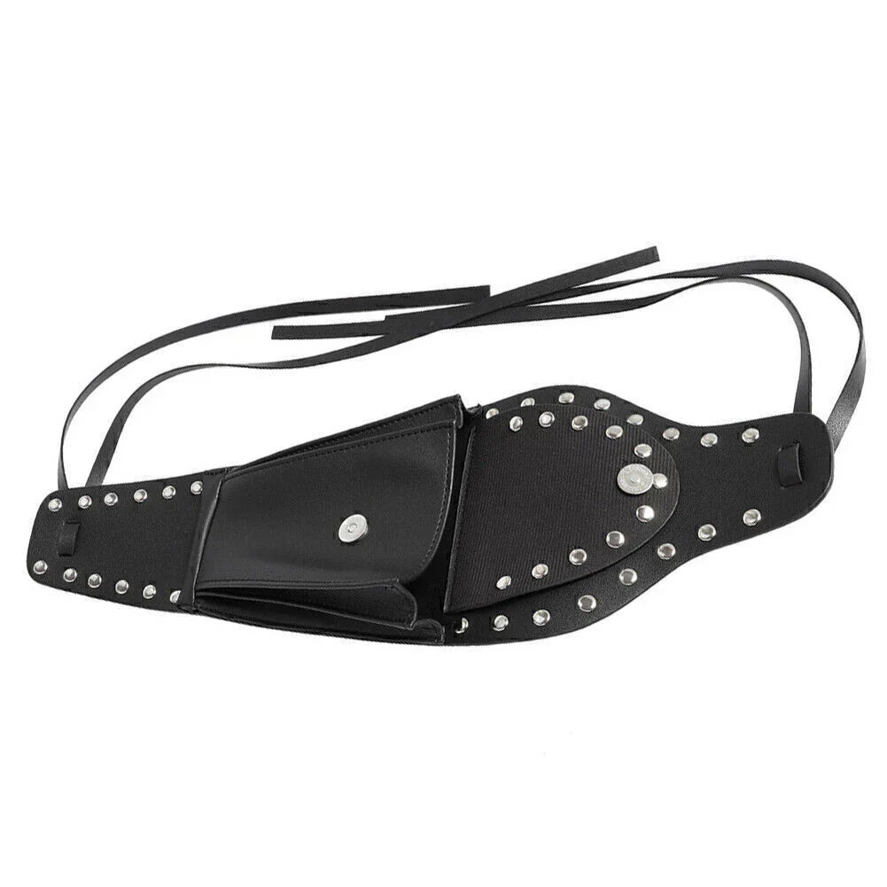 Black Fuel Gas Tank Cover & Dash Console Pouch Bag for Harley Sportster 883