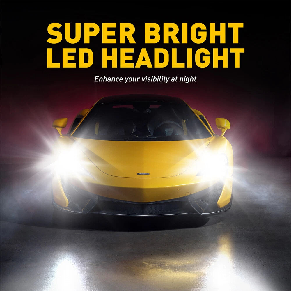 2X H7 LED Headlight Bulbs for High Beam (120W, 24000LM)