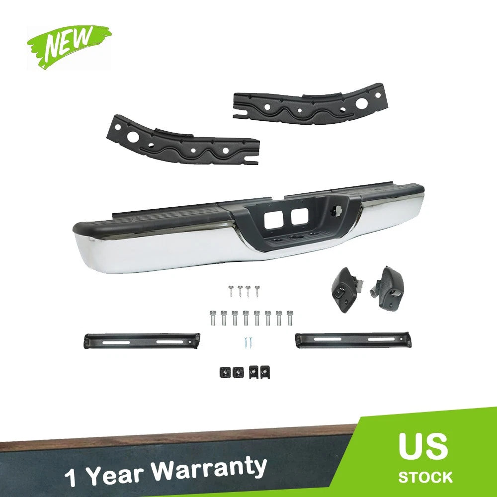Chrome Steel Rear Step Bumper for Toyota Tundra (2000–2006)