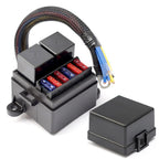 Pre-Wired Fuse Relay Box for Car Truck Boat with 2X 4-Pin 80A Relay, 6 Fuses