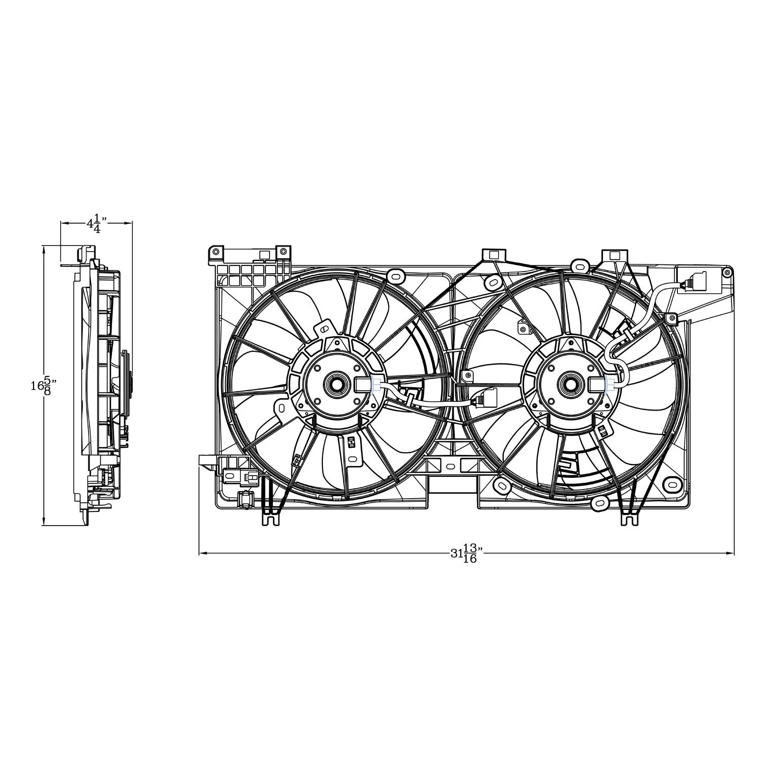 Replacement Engine Cooling Fan Assembly for Ford Ranger (2011–2018)