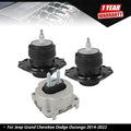 3X Engine Motor Mounts for Jeep Grand Cherokee Dodge Durango (2014–2022)