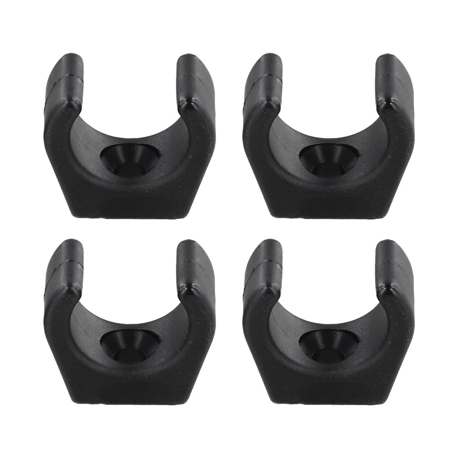 Set of 4 Marine Plastic Clips for Boat Paddle Rod Holder (1 Inch Diameter)