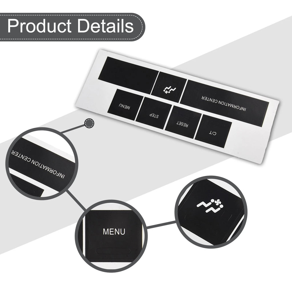 DASH Control Button Sticker Set of 4 in Black Vinyl for Chrysler Jeep