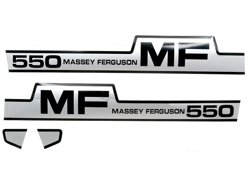 Bonnet Decal Set for Massey Ferguson 550 Tractors