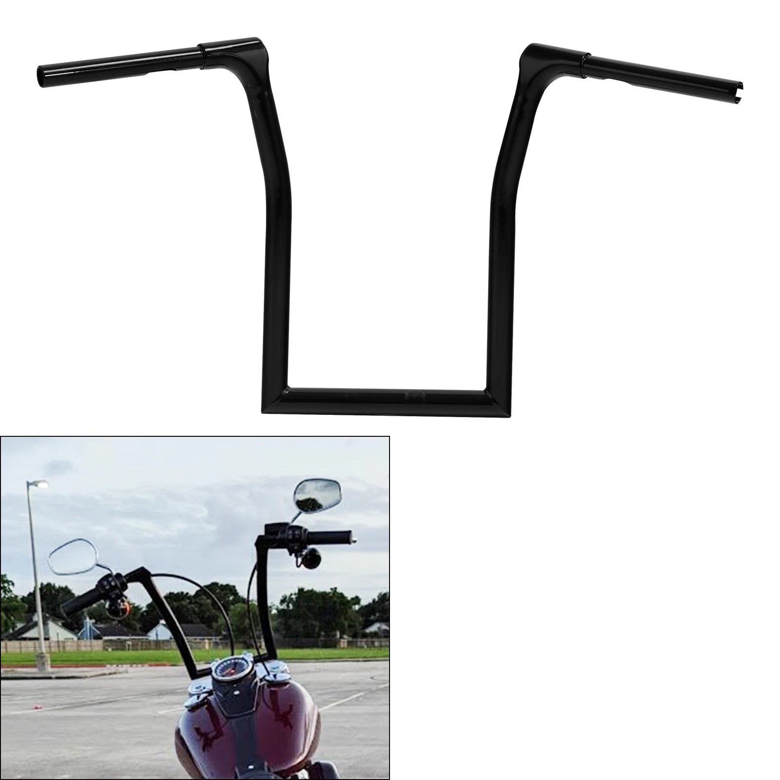 16" Rise 1.26" Ape Handlebar for Harley Softail Fat Boy Sport Glide (2018–Present)