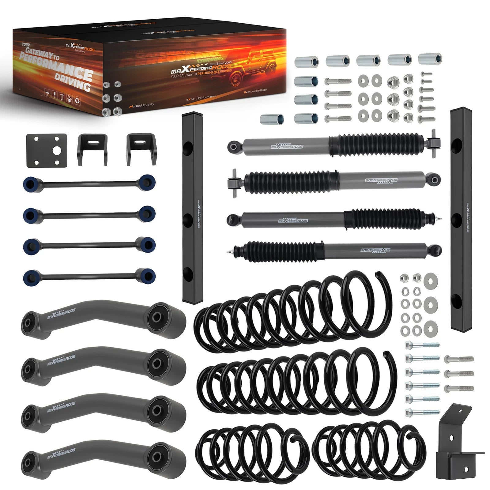 4 Inch Suspension Lift Kit for Jeep Wrangler TJ 4WD (1997–2002) w/Shocks