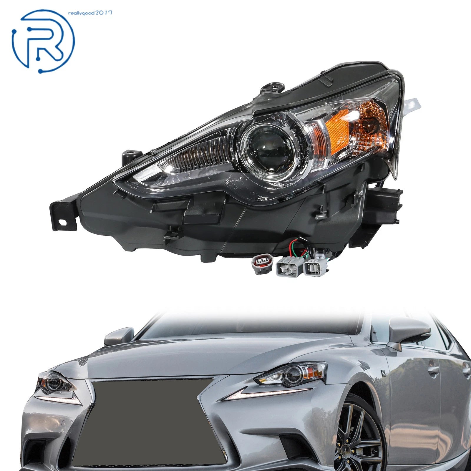 Left Headlight for Lexus IS250 IS300 (2014–2016) HID/Xenon Halogen