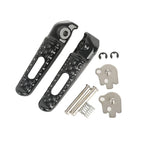 Black Rear Passenger Footrests Pegs for Honda CBR1000RR (2017-2025)