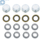 4x Trailer Hub Kit with 1" Round BT8 Spindle & Bearing Kit for Trailer (N/A)