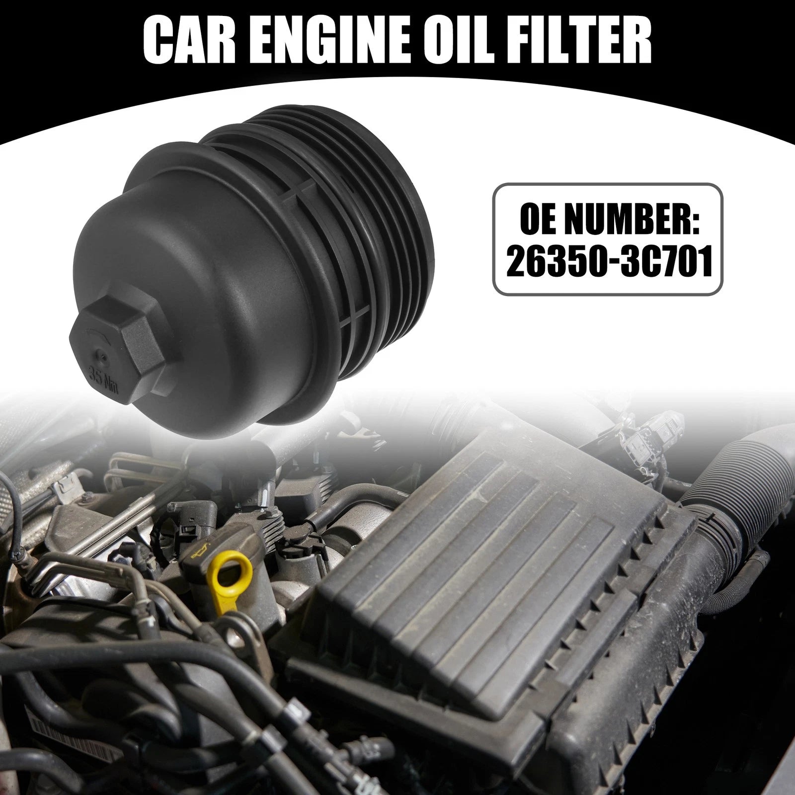Oil Engine Filter Housing Cap Cover No. 26350-3C701 for Hyundai Palisade (2020–2023)