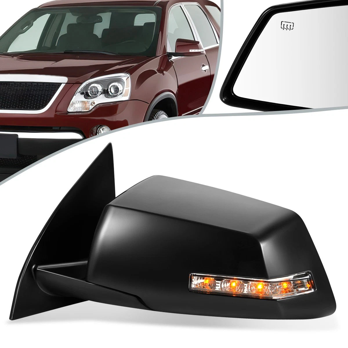 Power Heated Memory Driver Side Mirror Left for Saturn Outlook (2007–2008) GM1320365