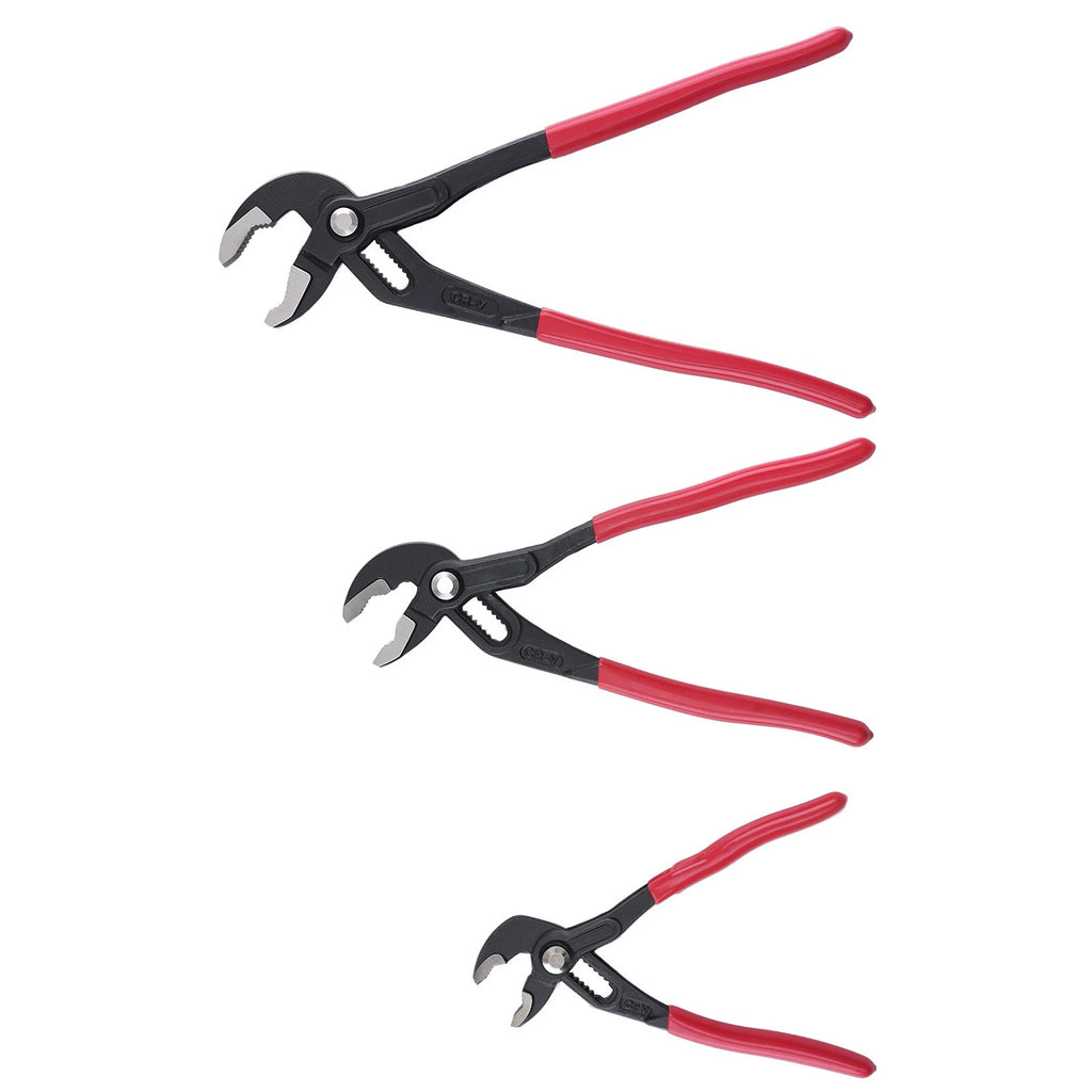 3pc Water Pump Pliers Set 7" 10" 12" Carbon Steel Non-Slip Grip
