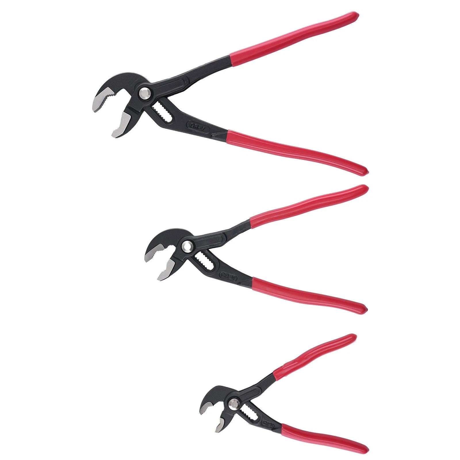 3pc Water Pump Pliers Set 7" 10" 12" Carbon Steel Non-Slip Grip