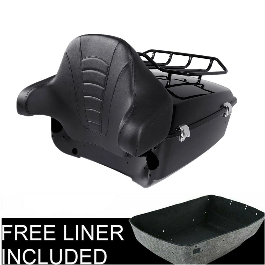 Trunk with Rack Backrest for Harley Touring Electra Road Glide (2014–2023)