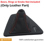 Leather Synthetic Console & Brake Boot for BMW E90 (2005–2013) Red Stitch