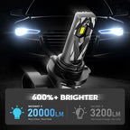 Set of 4 H4 H7 H11 9005 9006 LED Headlight Bulbs 6500K High-Low Beam