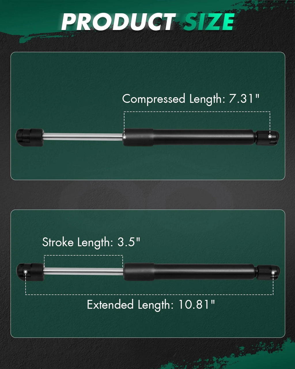 2X Rear Trunk Lift Supports Gas Springs for Mitsubishi Galant (2009)