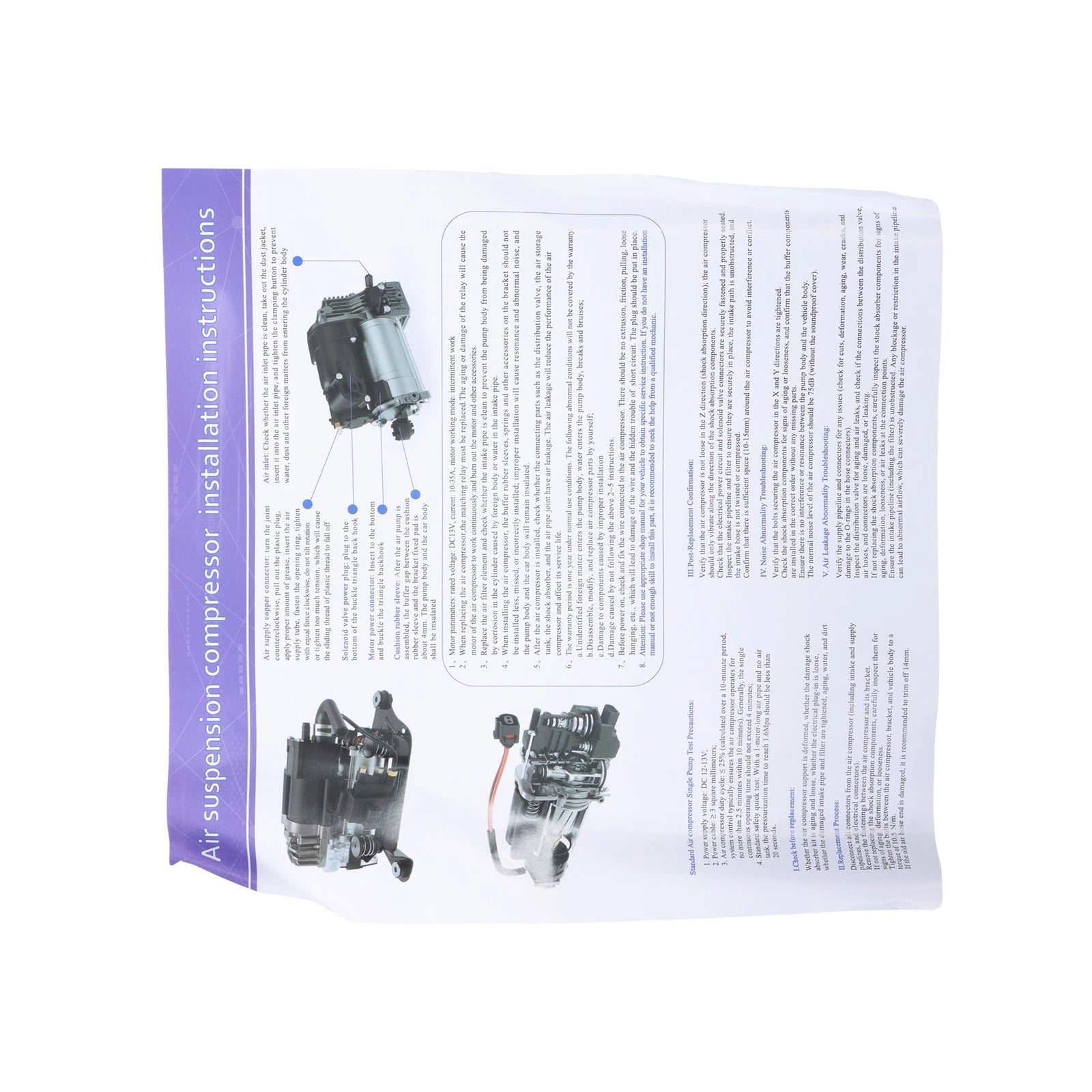 Air Ride Suspension Compressor Pump for Lexus GX 470 & Toyota 4Runner (2003–2009)
